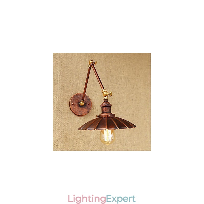 Long arm Half rust Retro Creative Nostalgic Retractable Folding Wall Sconces Wall Light