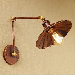 Long arm Half rust Retro Creative Nostalgic Retractable Folding Wall Sconces Wall Light