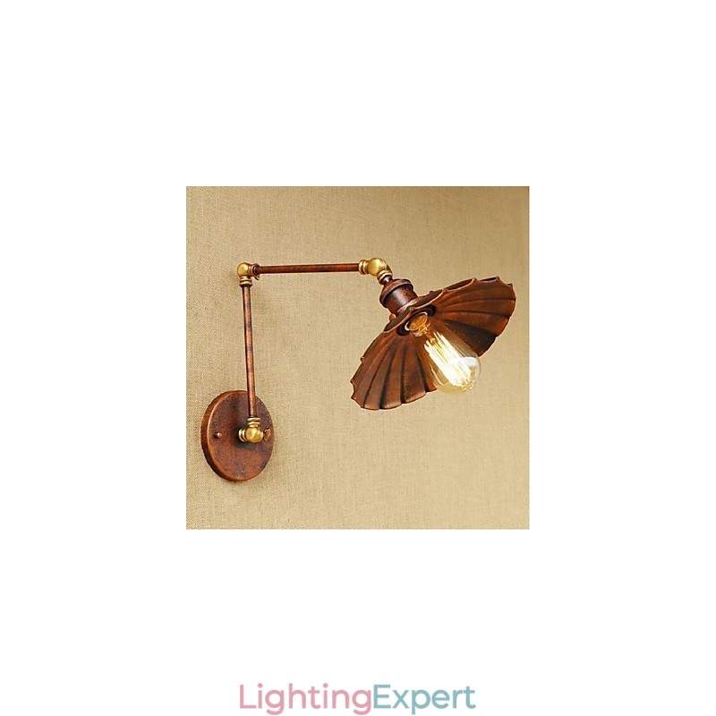 Long arm Half rust Retro Creative Nostalgic Retractable Folding Wall Sconces Wall Light