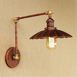 Long arm Half rust Retro Creative Nostalgic Retractable Folding Wall Sconces Wall Light