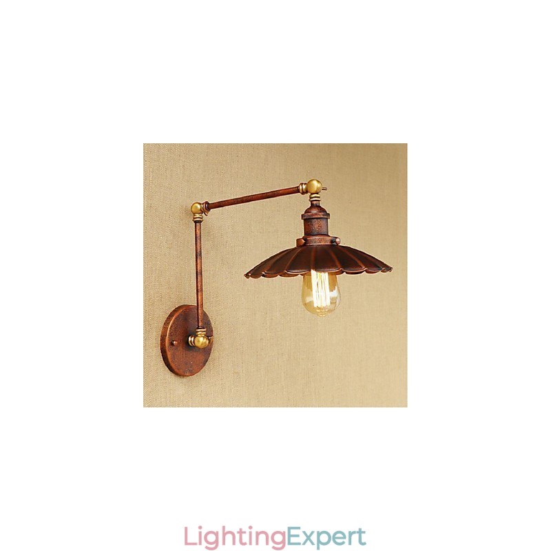 Long arm Half rust Retro Creative Nostalgic Retractable Folding Wall Sconces Wall Light