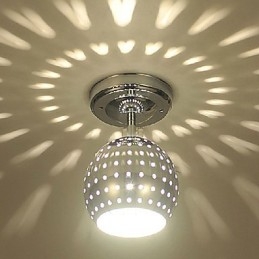 Modern Contemporary Mini Style Electroplated Metal Flush Mount