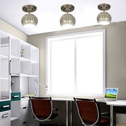 Modern Contemporary Mini Style Electroplated Metal Flush Mount