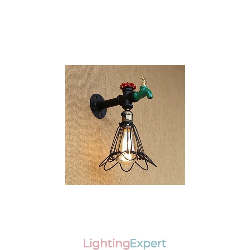 Country Retro Painting Feature for Mini Style Ambient Light Wall Sconces Wall Light