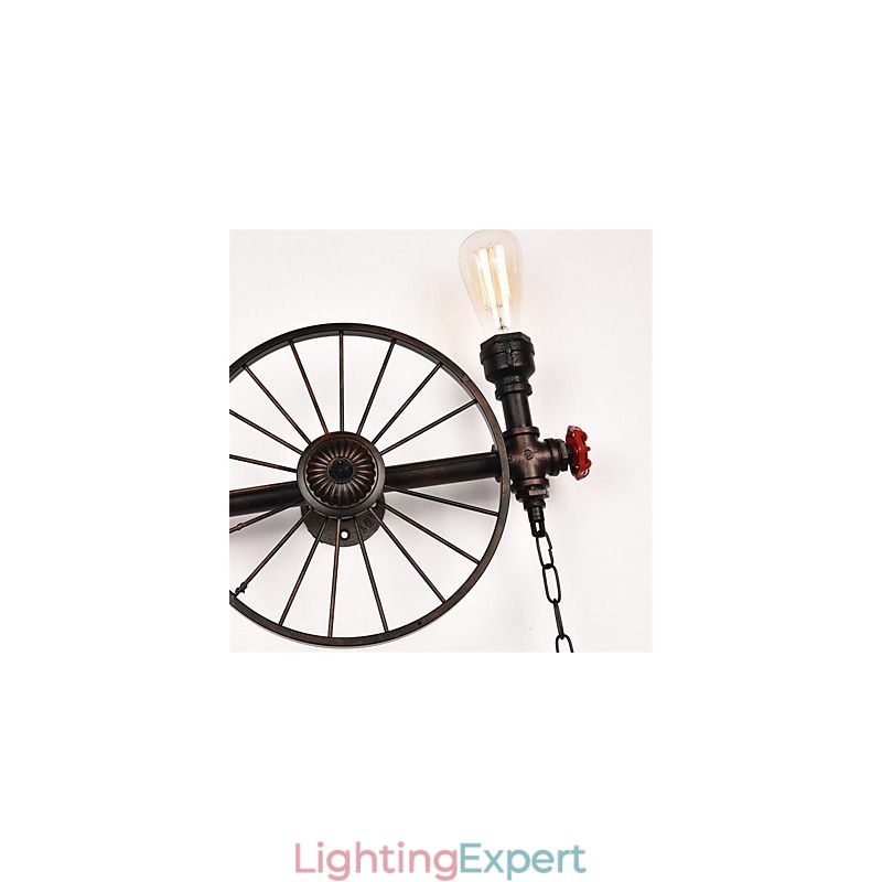Vintage Industrial Pipe Wall Lights Creative Lights Restaurant Cafe Bar Decoration lighting With 2 Light Painted Finish