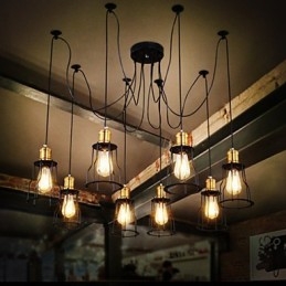 Country Designers Painting Metal Chandelier