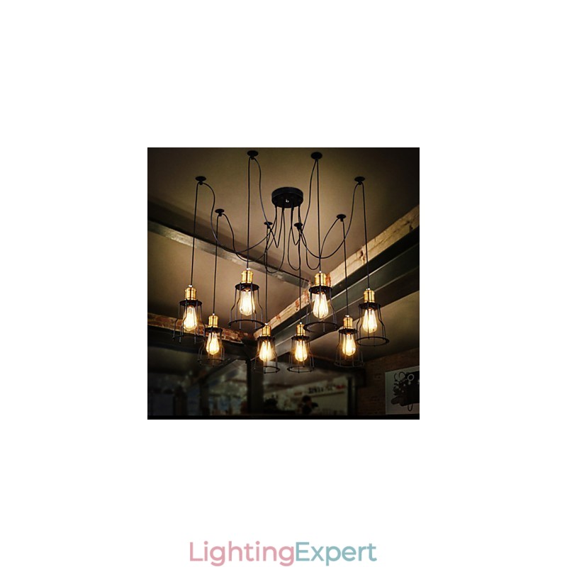 Country Designers Painting Metal Chandelier