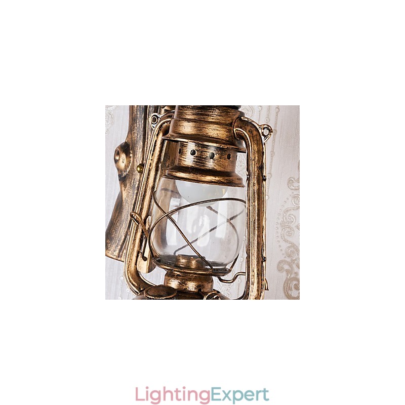 Rustic Lodge Painting Feature for Mini Style Uplight Wall Sconces Wall Light