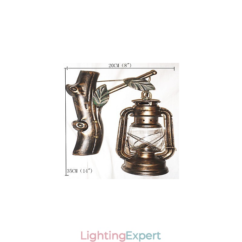 Rustic Lodge Painting Feature for Mini Style Uplight Wall Sconces Wall Light
