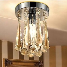 Modern Contemporary Crystal Flush Mount Garage