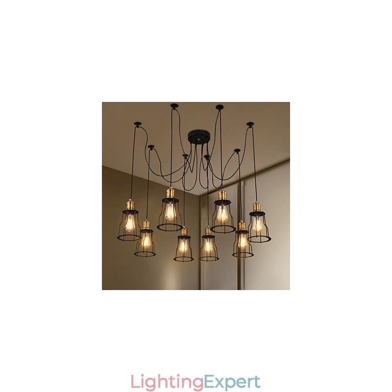 Country Designers Painting Metal Chandelier