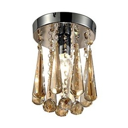 Modern Contemporary Crystal Flush Mount Garage