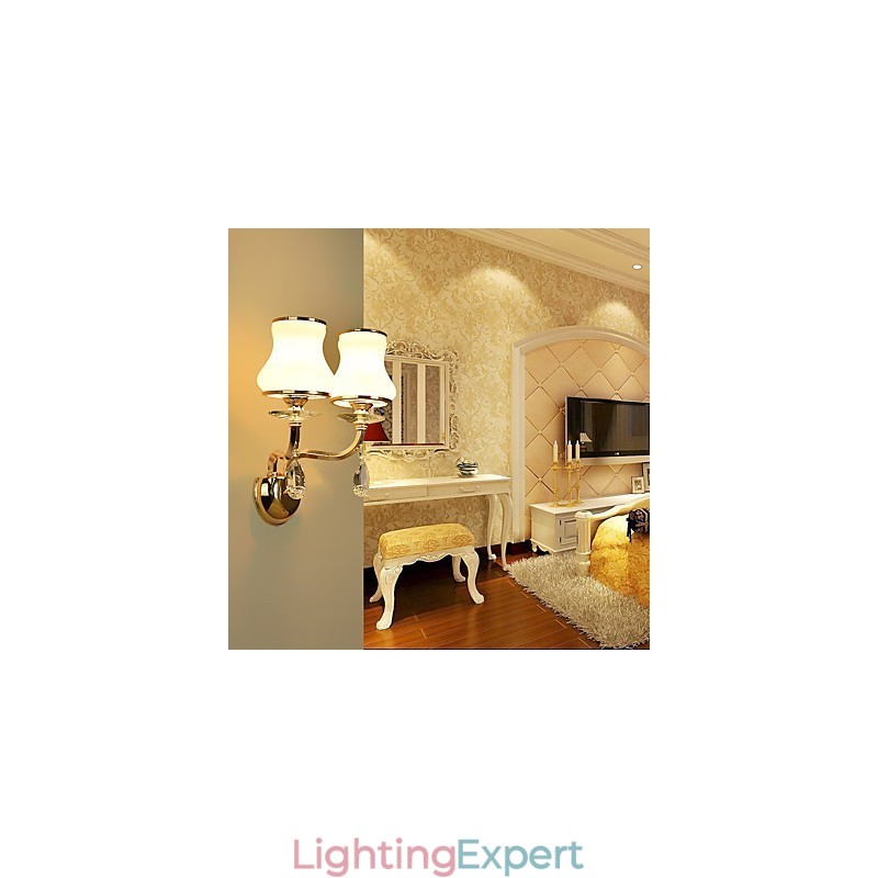 Modern Contemporary Electroplated Feature for Crystal Ambient Light Wall Sconces Wall Light
