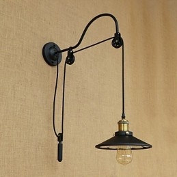 Country Retro Painting Feature for Adjustable lift Ambient Light Wall Sconces Wall Light