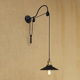 Country Retro Painting Feature for Adjustable lift Ambient Light Wall Sconces Wall Light