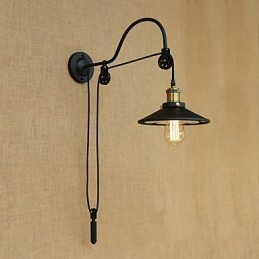 Country Retro Painting Feature for Adjustable lift Ambient Light Wall Sconces Wall Light