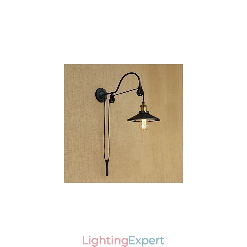 Country Retro Painting Feature for Adjustable lift Ambient Light Wall Sconces Wall Light