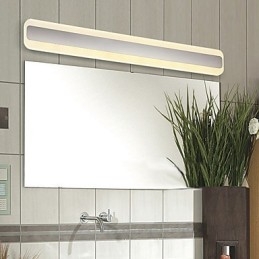 Integrated Modern Contemporary Chrome Feature for Ambient Light Bathroom Lighting Wall Light