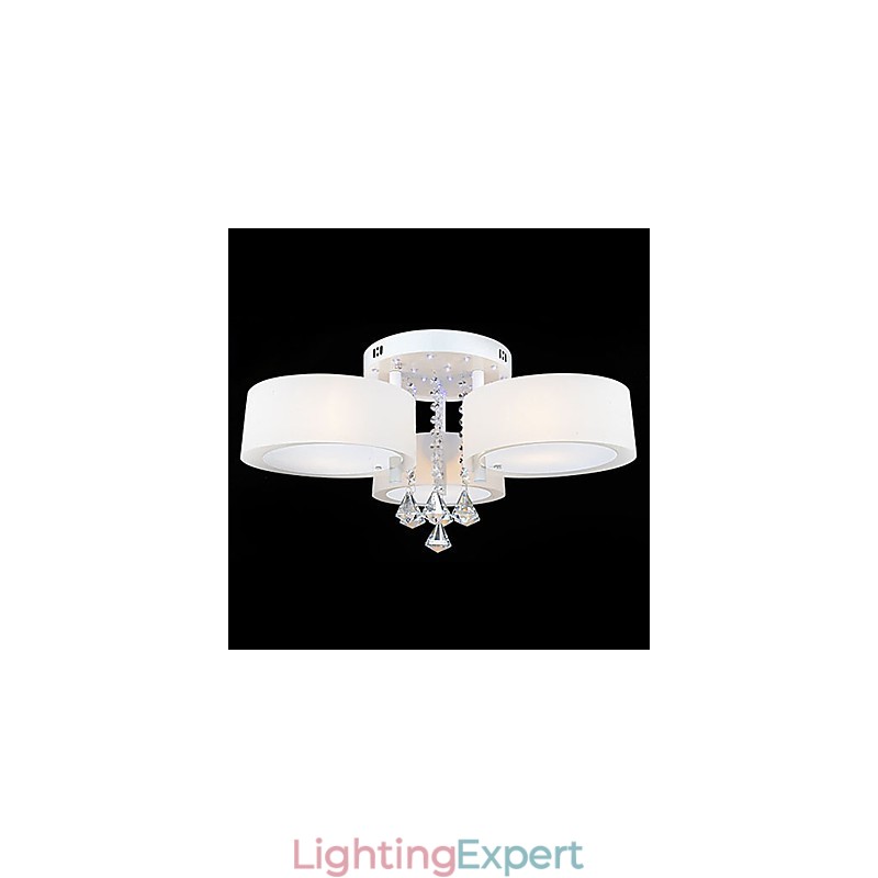 Modern Contemporary Crystal Painting Metal Flush Mount