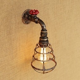 Country Retro Painting Feature for Mini Style Ambient Light Wall Sconces Wall Light