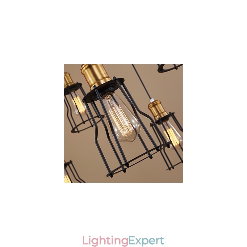 Country Designers Painting Metal Chandelier