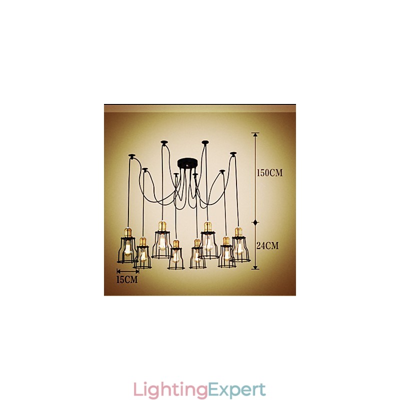 Country Designers Painting Metal Chandelier