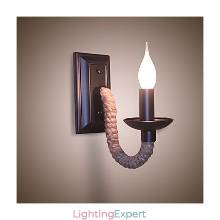 Hemp Rope Retro Wall Lamp Creative Personality Bar Iron Candle Lamp Hemp Rope Retro Wall Lamp Creative Personality Bar Iron Candle Lamp