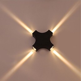 Integrated Simple Novelty Country Feature for Eye Protection Ambient Light Wall Sconces Cross Star Outdoor Waterproof Courtyard Wall Lamp