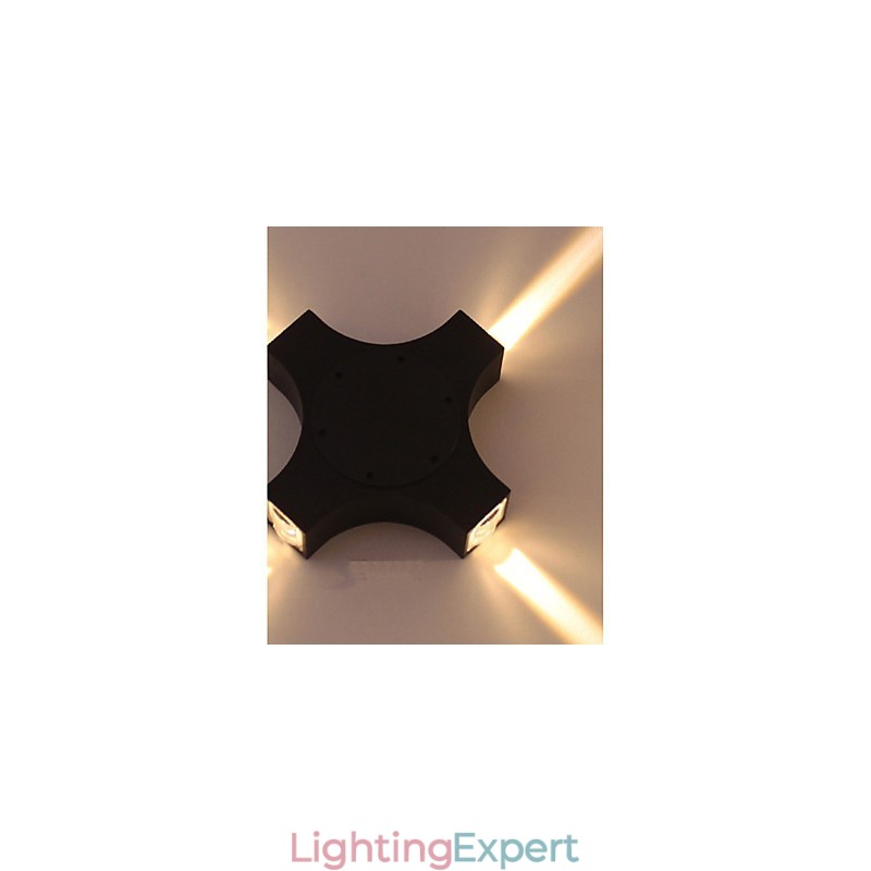 Integrated Simple Novelty Country Feature for Eye Protection Ambient Light Wall Sconces Cross Star Outdoor Waterproof Courtyard Wall Lamp