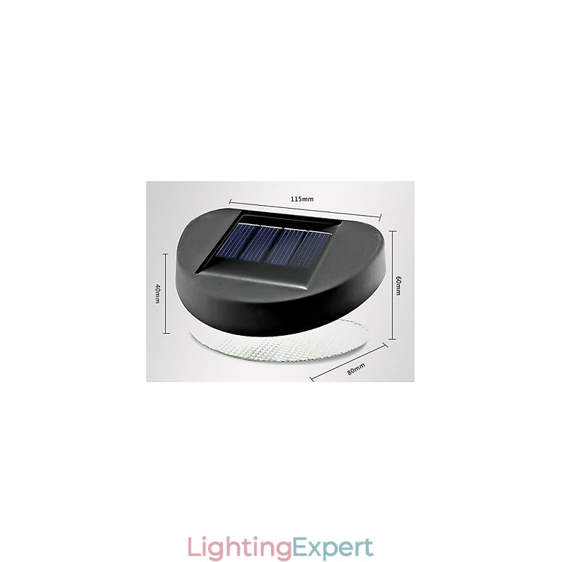 White Light Solar Light Path Wall Landscape Mount Garden Fence Light