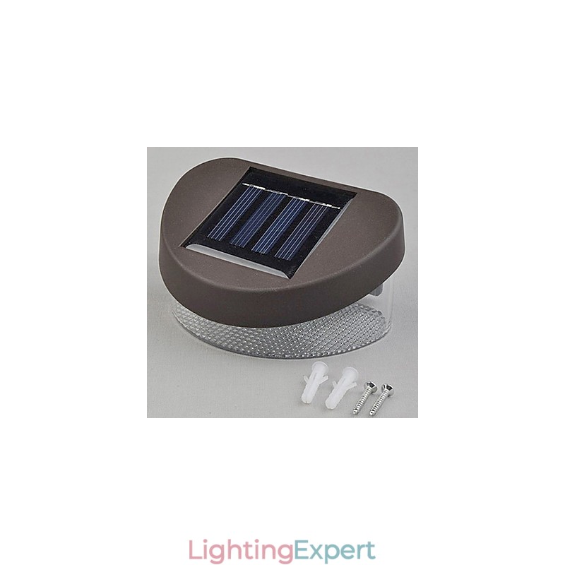 White Light Solar Light Path Wall Landscape Mount Garden Fence Light