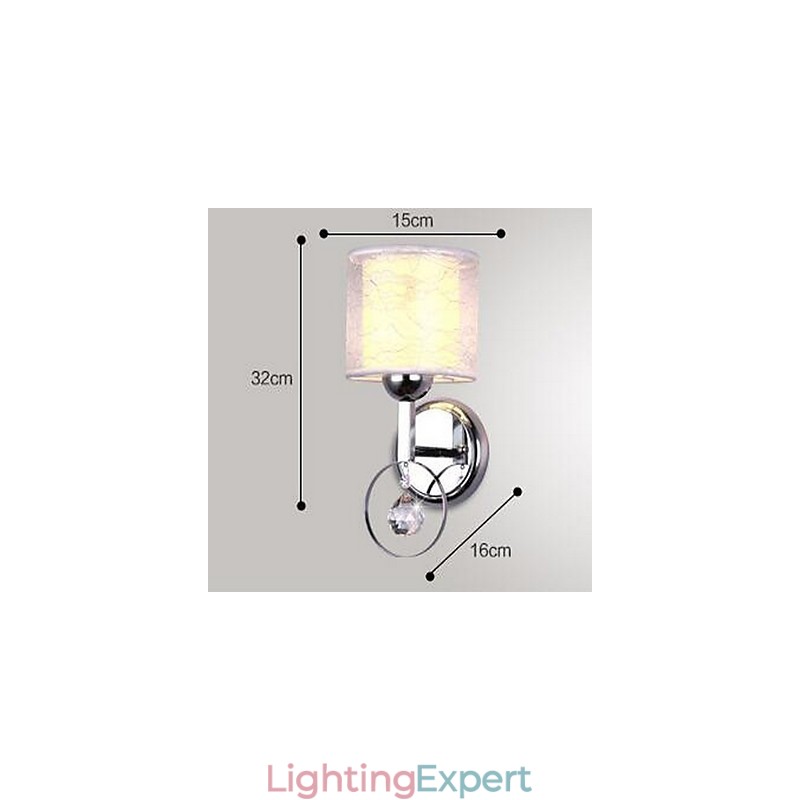 Crystal Modern Contemporary Electroplated Feature Uplight Wall Sconces Wall Light