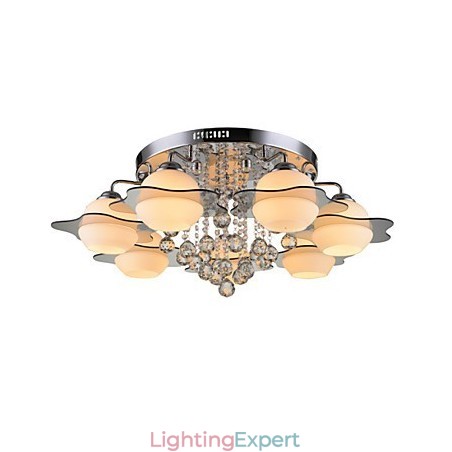Remoter Control 7 Lights with Blue Redss Modern Ceiling Light Flush Mount