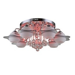 Remoter Control 7 Lights with Blue Redss Modern Ceiling Light Flush Mount