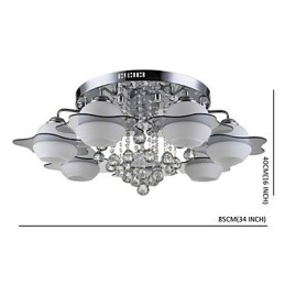 Remoter Control 7 Lights with Blue Redss Modern Ceiling Light Flush Mount
