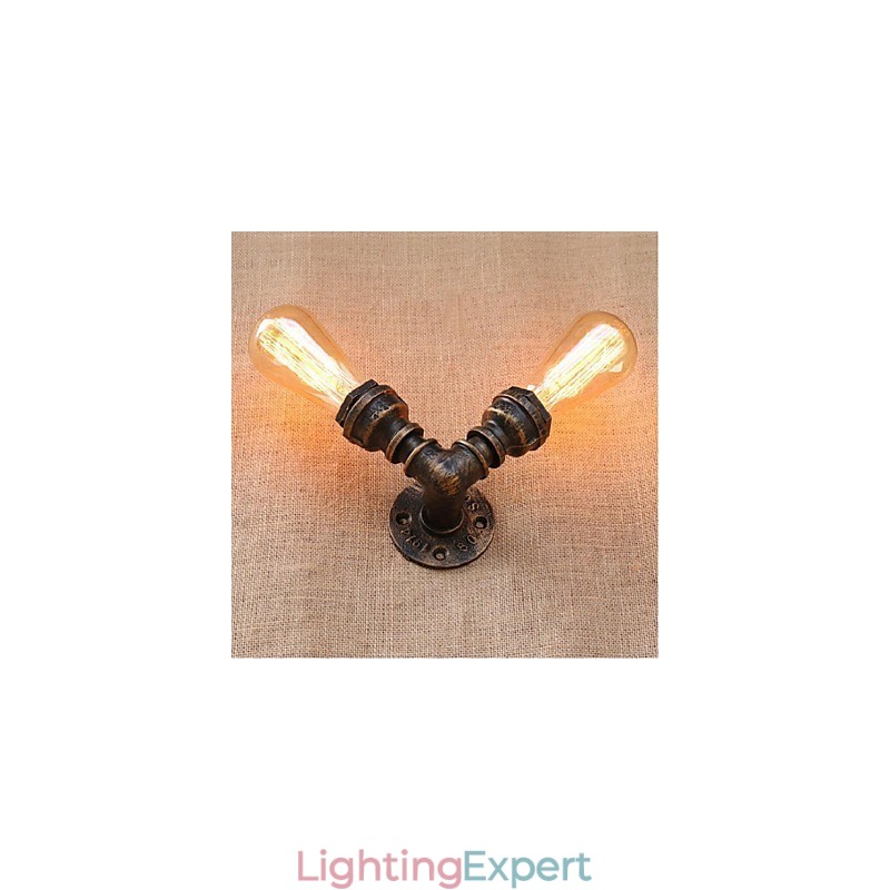 Nostalgia Simple Water Pipe Decorative Small Wall Lamp Wall Light