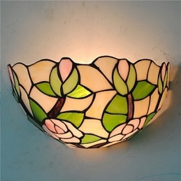 Retro Country Wall Lights Glass Shade Living Room Bedroom Restaurant Cafe Bar Wall Sconces