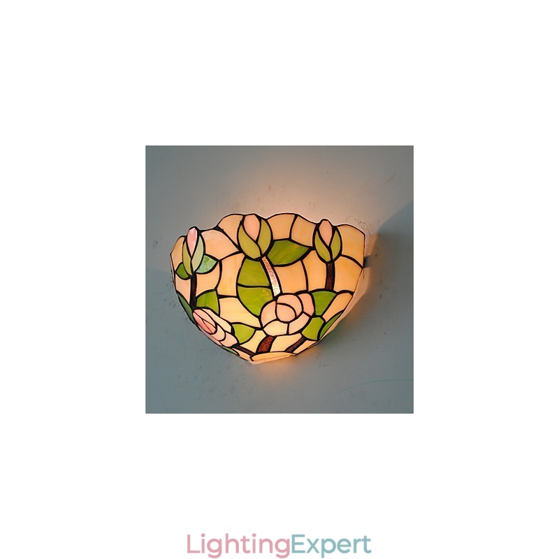 Retro Country Wall Lights Glass Shade Living Room Bedroom Restaurant Cafe Bar Wall Sconces