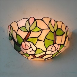 Retro Country Wall Lights Glass Shade Living Room Bedroom Restaurant Cafe Bar Wall Sconces