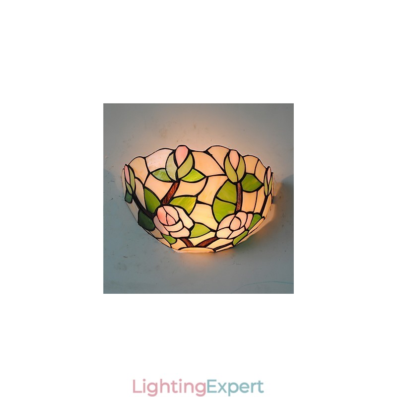 Retro Country Wall Lights Glass Shade Living Room Bedroom Restaurant Cafe Bar Wall Sconces