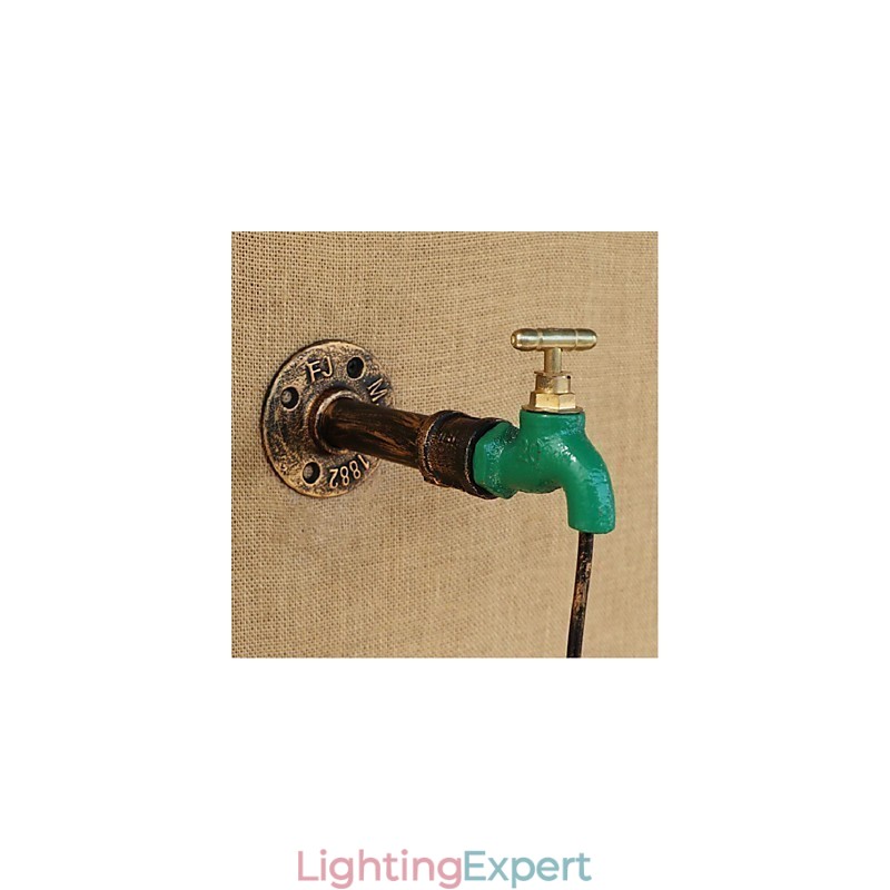 Edison Retro Decorative Water Pipe Wine Bottle Wall lamp Wall Light