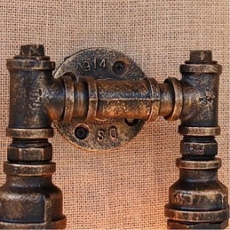 Nostalgia Simple Water Pipe Decorative Small Wall Lamp Wall Light