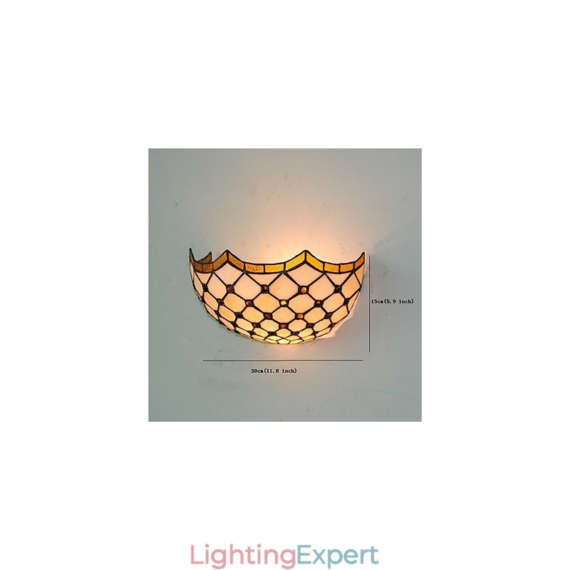 Retro Country Wall Lights Glass Shade Living Room Bedroom Restaurant Cafe Bar Wall Sconces