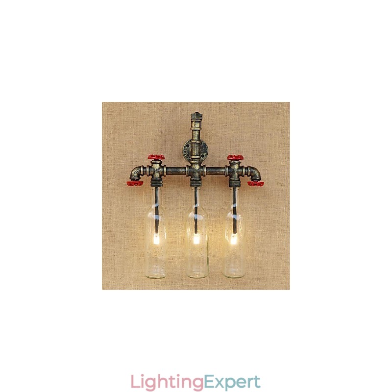 Retro Industrial Wind Switch Water Bottle Wall Lamp Wall Light