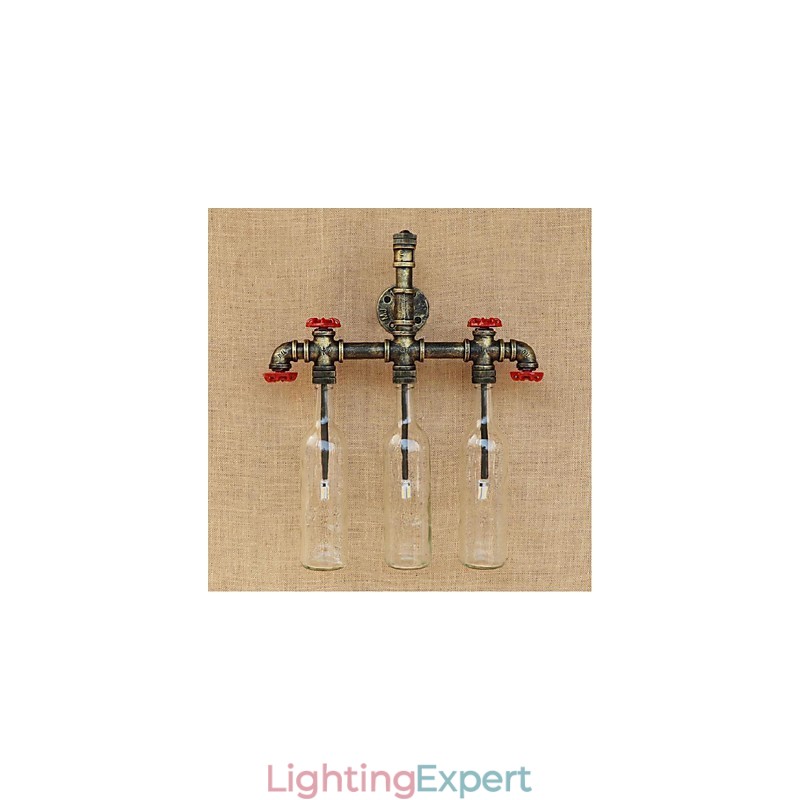 Retro Industrial Wind Switch Water Bottle Wall Lamp Wall Light