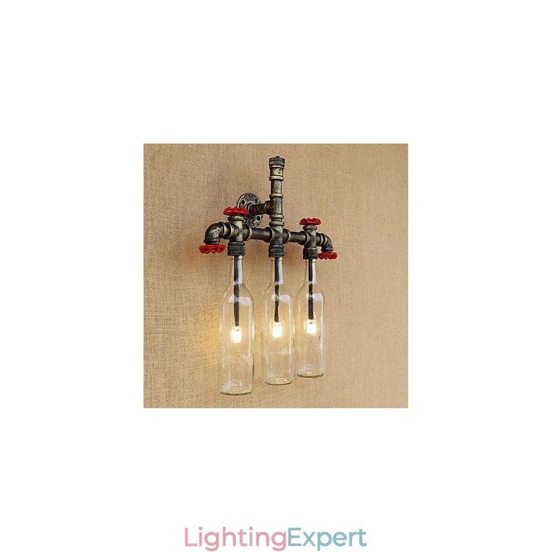 Retro Industrial Wind Switch Water Bottle Wall Lamp Wall Light