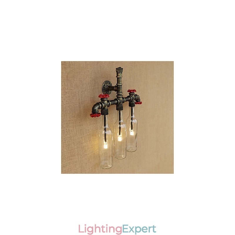 Retro Industrial Wind Switch Water Bottle Wall Lamp Wall Light
