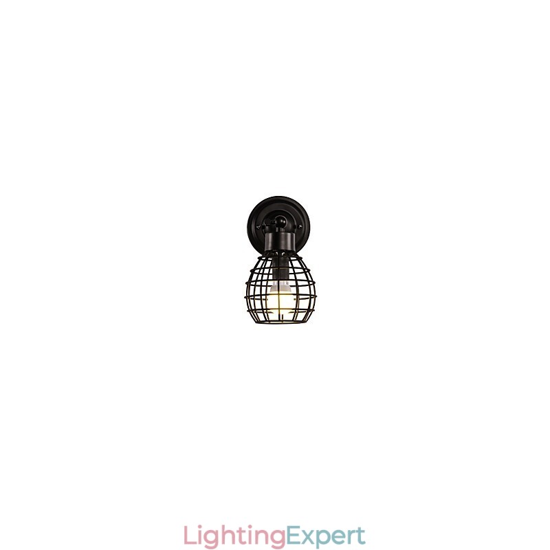 Retro Pipe Wall Lights Simple Loft Black Birdcage Metal Dining Room Kitchen Bar Cafe Decoration lighting