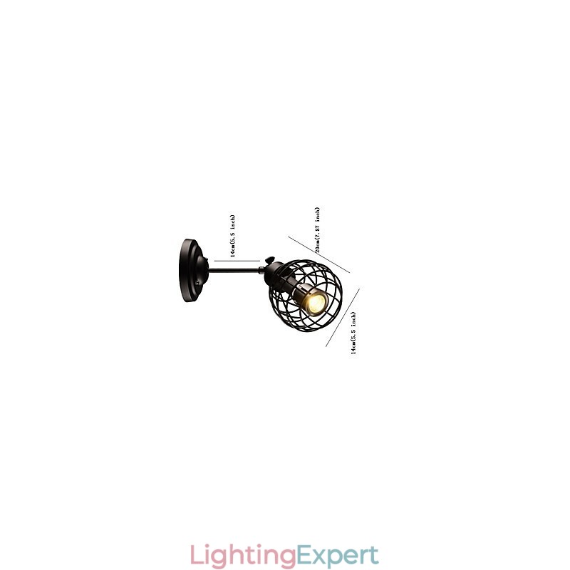 Retro Pipe Wall Lights Simple Loft Black Birdcage Metal Dining Room Kitchen Bar Cafe Decoration lighting