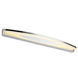 Modern Contemporary Chrome Feature for Ambient Light Bathroom Lighting Wall Light